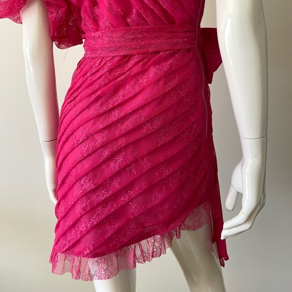 For Love & Lemons Dynasty One Shoulder Dress Medium Size 8 Excellent Condition - Picture 13 of 14